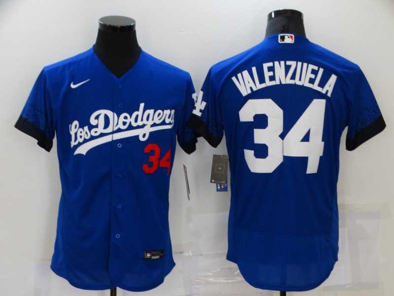 Dodgers 34 Fernando Valenzuela Royal 2021 City Connect Flexbase Jersey,We sell and wholesale Dodgers 34 Fernando Valenzuela Royal 2021 City Connect Flexbase Jersey on line form chian!